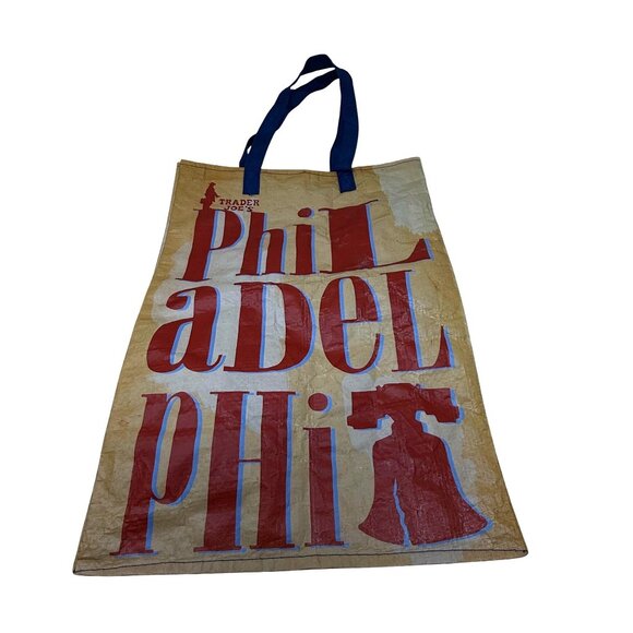 Trader Joes Philadelphia Tote Bag Liberty Bell Water Ice Hoagie Alls I'm Sayin - Picture 1 of 6